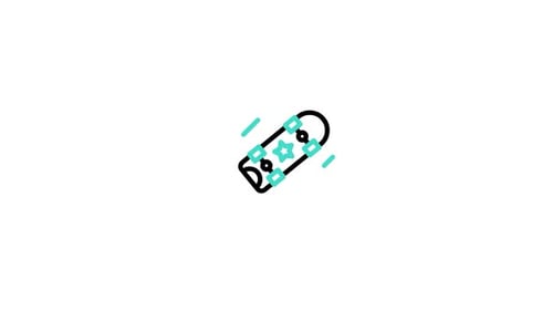 Animiertes Skate-Symbol