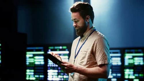 Ingénieur effectuant la surveillance dans Server Hub