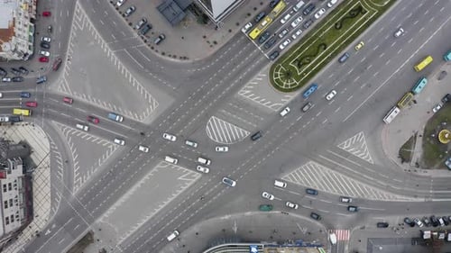 Aérea de trânsito da cidade. Vista superior abstrata do engarrafamento rodoviário, conceito de transporte.