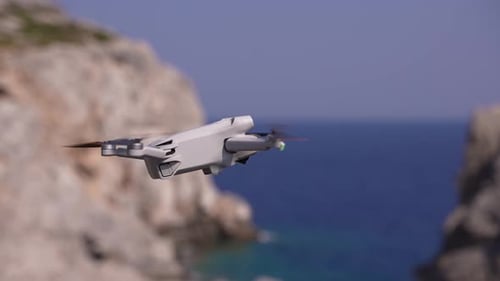 Flying Drone near the Sea 09