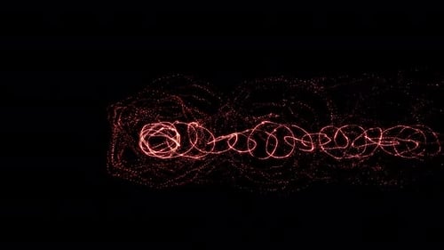 Glowing Swirling Particle Trail Reveals an Image