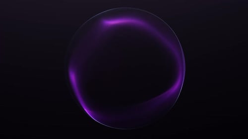 Fluid Purple Glowing Circle Logo Reveal Animation