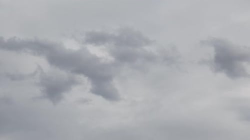 Gray Overcast Sky with Moving Clouds Time Lapse
