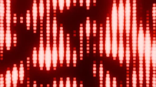 Roter neonfarbener Equalizer-Pixel-Hintergrund Vj Loop l 4K