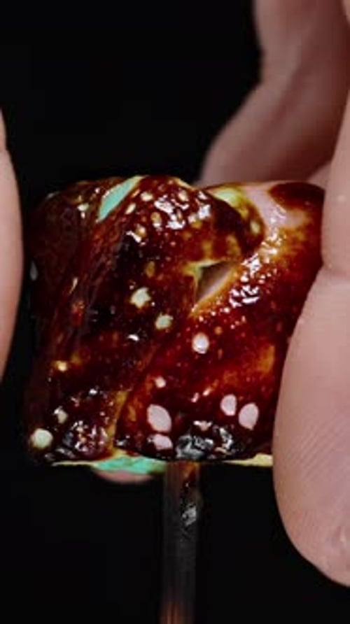 Marshmallow Compresses and Melts in Time Lapse