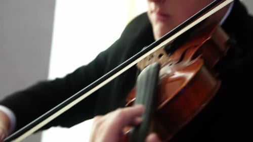 Closeup of Playing the Violin