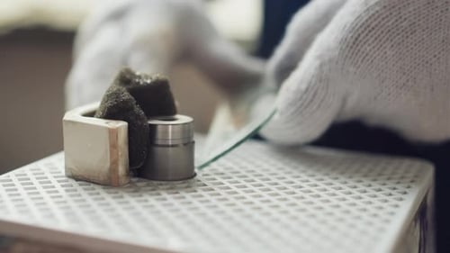 Cutting Glass Sheets with Gloved Hands