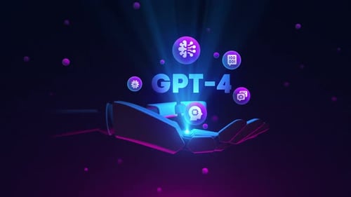 Animação de mão robótica Gpt4 gpt 4