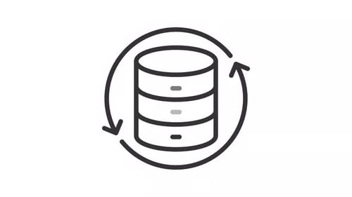 Cloud data synchronization line animation