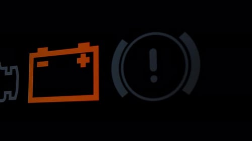 Illuminated Car Dashboard Warning Lights Symbols
