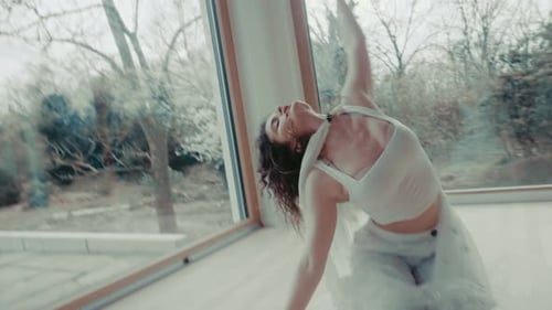 Contemporary Dancer in a Studio