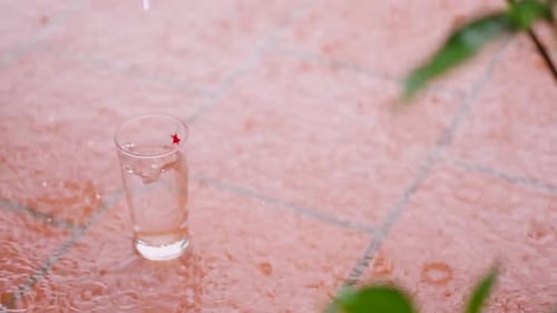 Rainy season in Asia in slow motion