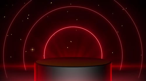 Animated Background With Platform For Product Placement