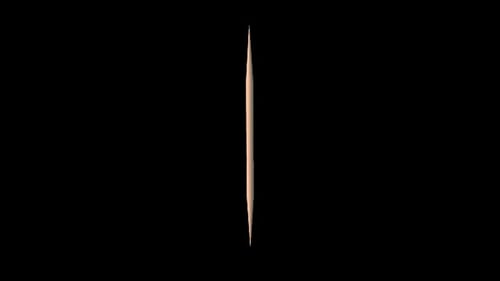 Minimalist Elongated Shape on Black Background