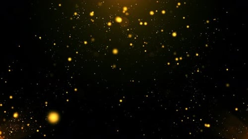 Golden Glitter Particles Loop Background