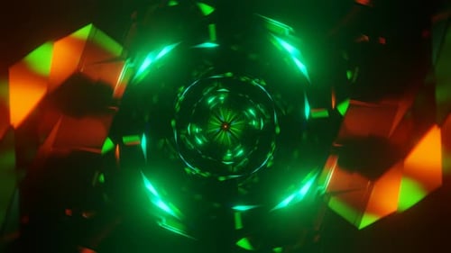 Energetic Visuals of a Mesmerizing and Radiant Trippy Pattern Animation Illuminated By Sacred