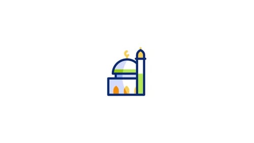 Animierte Moschee-Ikone
