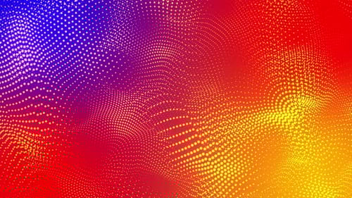 Dynamic Abstract Particle Field on Vibrant Gradient Background