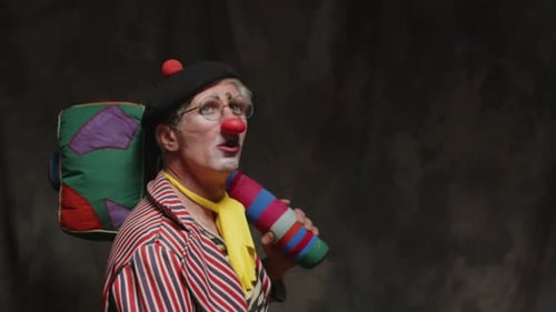 Clown with Hammer in Costume