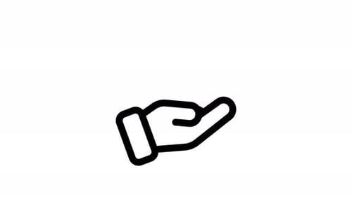 Creative Hand Presenting Lightbulb Idea Animation