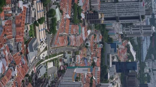 Vertical video : Singapore cityscape as seen from Central Business District