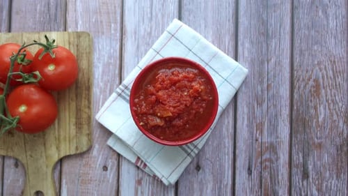 Tomato Paste with Ripe Tomatoes