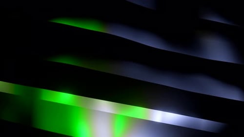 Moving stripes with reflection on black background