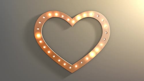 Marquee Heart Light Up Animation for Love and Celebrations