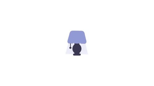 Lamp symbol icon animation video