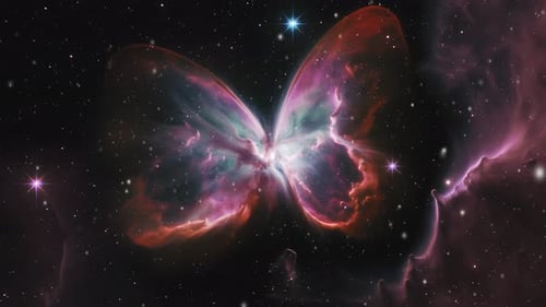Cosmic Butterfly Nebula Animated Background