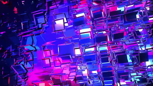 Moving Square Particles Background Animation | HD