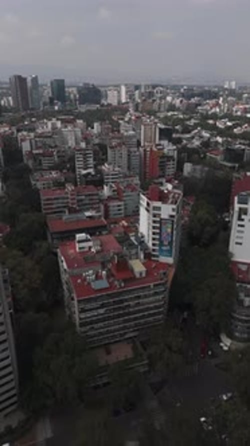 Aerial video over Mexico's capital, Mexico City