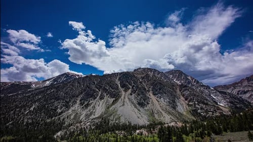Time Lapse - Beautiful cloudscape moving over mountain rage and the valley
