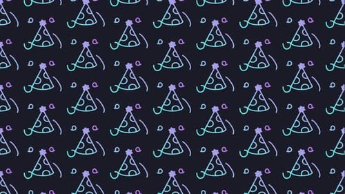 Chapeau d'anniversaire bleu foncé en boucle animée 4K