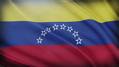 Animated Waving Flag of Venezuela Loop