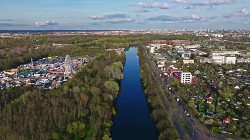 Aerial view of Amusement Park , Berlin , Germany