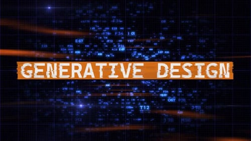 Futuristic Digital Data Stream Generative Design Title Reveal