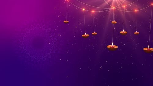 Happy Diwali greetings background lamp greeting burning diya lamps. Hindu festival of lights India.