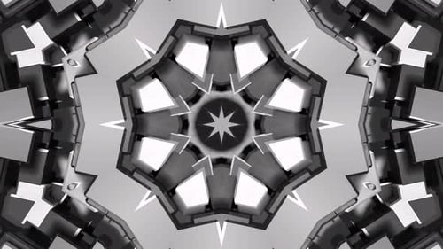 Fantastic Neon Geometric Event Mandala Vj Loop. 4637