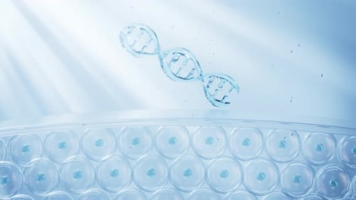 Fluid DNA Helix and Cellular Microscopic Animation