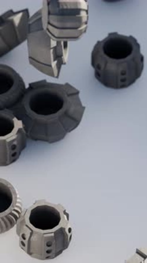 Animación de transformación 3D de Vases Loop