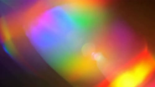 Abstract Colorful Light Leaks Prismatic Lens Flare Background Animation