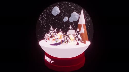 Schneekugel: Frohe Weihnachten