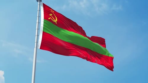 Realistische Flagge Transnistriens