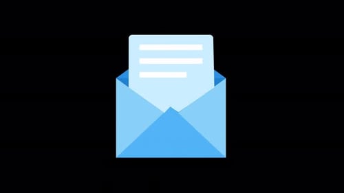 Flat Design Email Envelope Reveal Animation