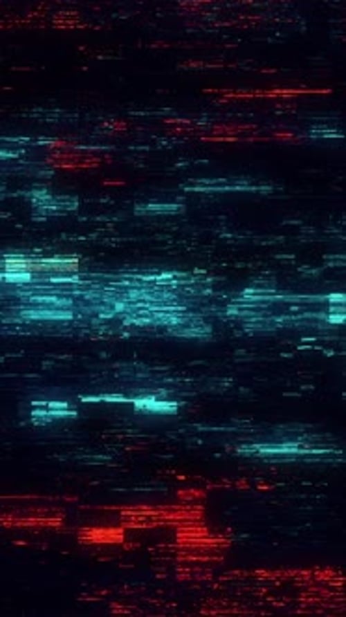 Animated Glitch Noise Digital Error Background