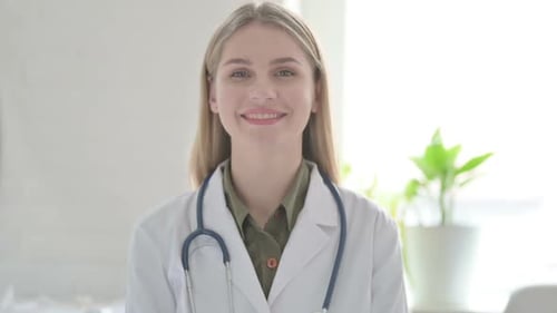 Portrait of Lady Doctor Smiling at Camera