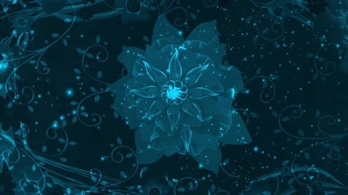 Fantasy Magical Flower Background 4k Loop