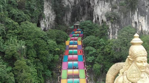 Murugan Statue Outside the Batu Caves Dynamic Movement