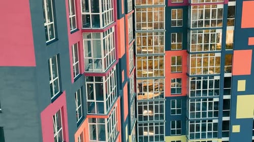 The Facade Of A Multistorey Modern Building